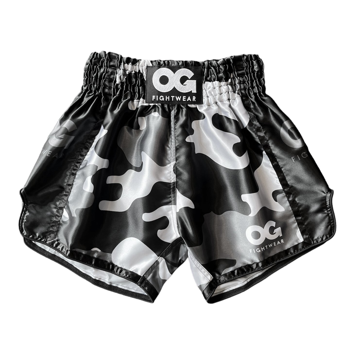 Muay Thai Camo Shorts (Black)