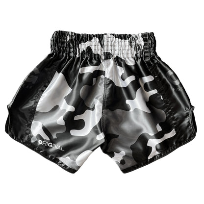 Muay Thai Camo Shorts (Black)