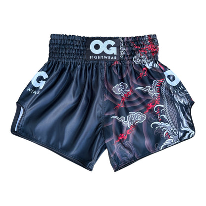 OG Muay Thai Black Tiger Shorts (Black)