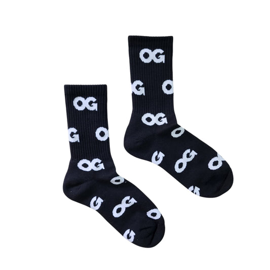 OG Socks  - Black / White Pattern