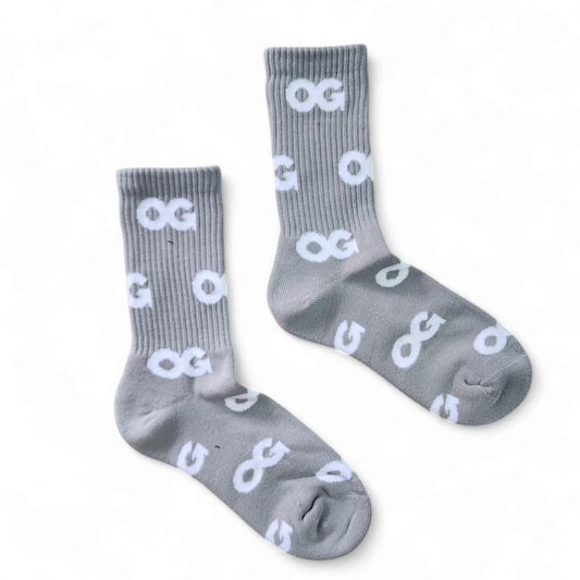 OG Socks  - Grey / White Pattern