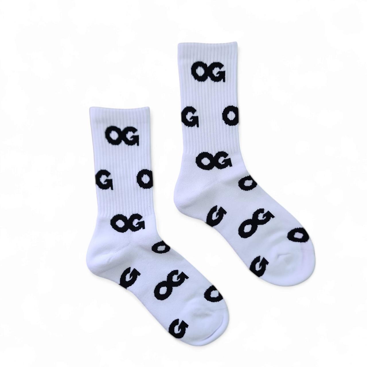 OG Socks  - White / Black Pattern
