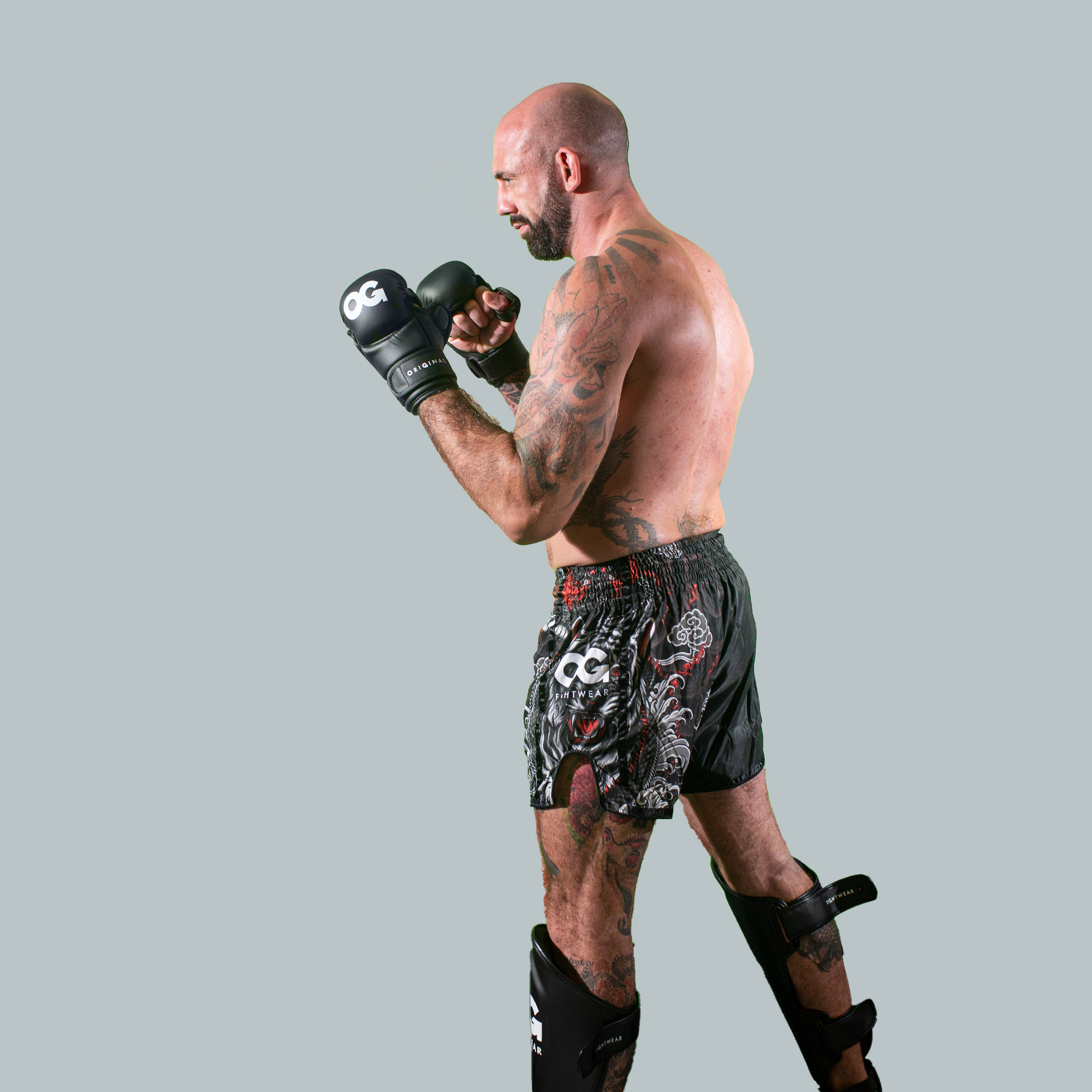 Classic Semi Leather MMA Sparring Gloves OG Fightwear