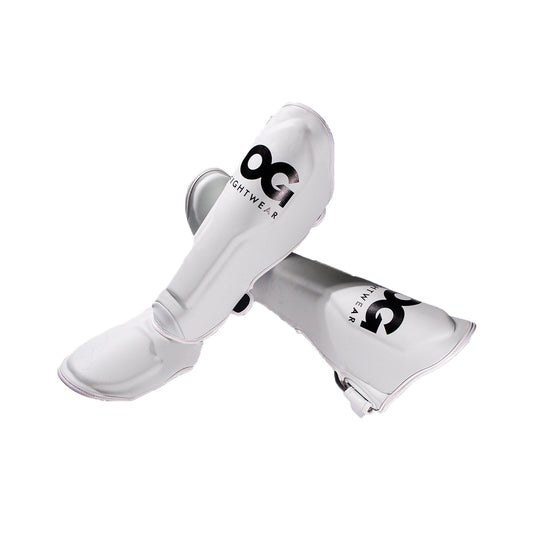 OG Supermax Shin Guards (White)